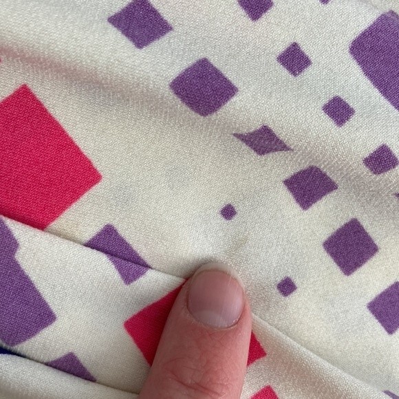 Vintage Morgan McFeeters Pink Purple Cream Vneck Casual Summer Dress Size 6 - Picture 12 of 16